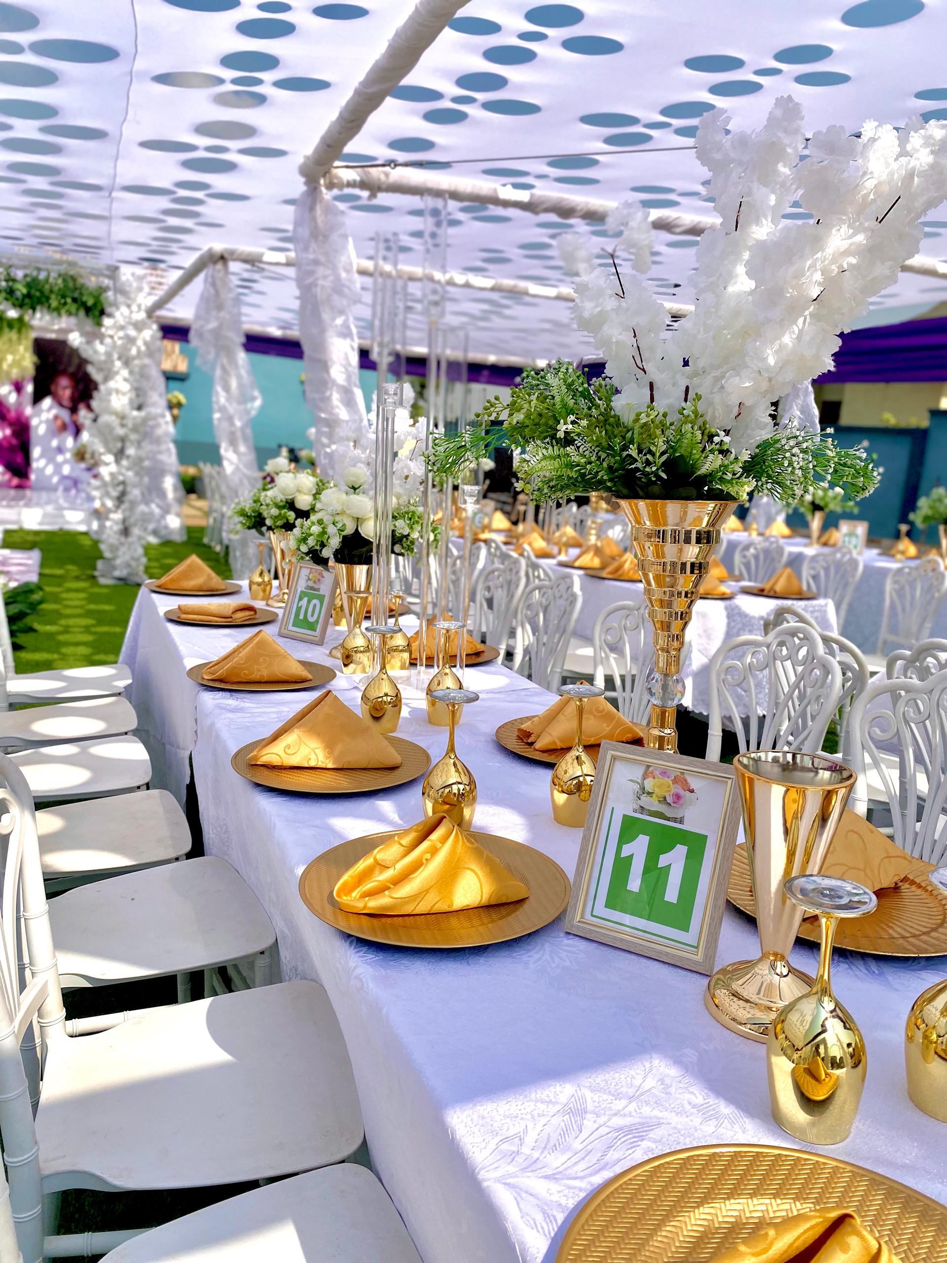 Gold and Green Decor